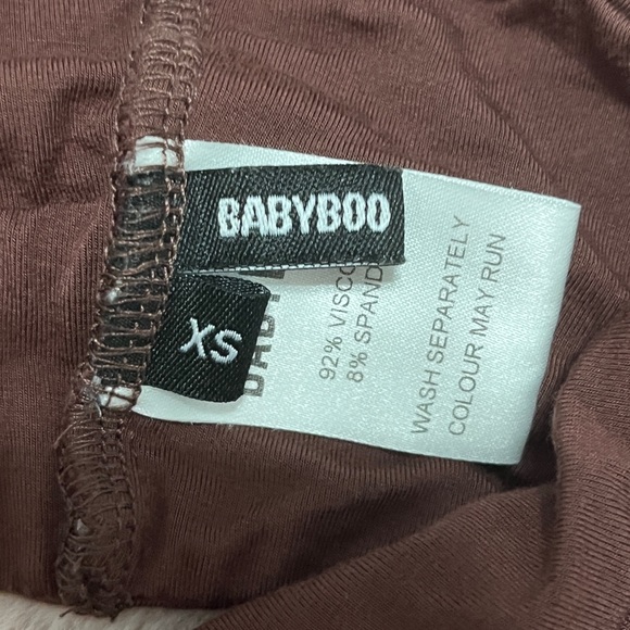 BABY BOO FASHION chocolate brown halter top and lace up flared pants set - Picture 7 of 10